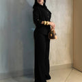 Summer Fashion Youthful Waist-Tie Wide Leg Pants + Shirt 2-Piece Set