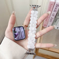 Fits appIeiwatch123456789 Resin Band Bracelet Beaded Chain Apple Band Fashionable Universal Type