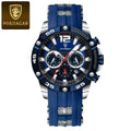 Swiss Brand Multifunction New Mens Watch Silicone Band Quartz Watch Live Export Bestseller Drop Ship