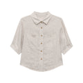 Slimming Versatile Linen 3/4 Sleeve Lapel Collar Loose Shirt