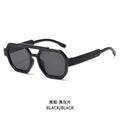 Premium Western Retro Asymmetric Street Snap Sunglasses American ins Breeze Unisex UV-Proof Round Face Sunglasses