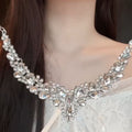 Super Sparkle Cubic Zirconia Necklace Heavy-Duty Light Luxury Niche Premium Banquet Exquisite Clavicle Chain Gown Wedding Luxury Necklace