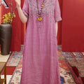 Ethnic Retro Embroidered Dress, Plus Size Chinese Style