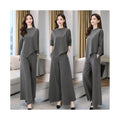 Fall Casual Elegant Wide Leg Pants + Skirt Pants 2-Piece Set
