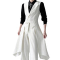 Women's Spring Professional Casual Pleated Fitted Blazer Set 2026 - White