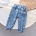 Girls' Embroidered Straight Jeans - Fall