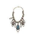 Old Dream Bead Huawei Crystal Oval Pendant Jewelry Set Light Luxury Niche Clavicle Chain Vintage Distressed Heavy-Duty Necklace