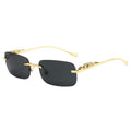 Metal Leopard Leg Ocean Lens Overseas Rimless Women Sunglasses Style Premium Cheetah Square Hot Girl Sunglasses
