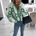 Women's Fall-Winter Knit Wool V-Neck Loose Sweater + Cardigan + Jacket + Top 2026 - Pink