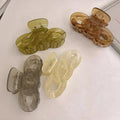 Korean Fashionable Simple Fruit Freeze Color Chain Claw Back Brain Spoon Updo Versatile Large No. Shark Claw