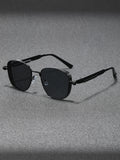 Metal Punk Men Sunglasses Premium Face-Slimming UV-Proof Personality Sunglasses Personality Breeze Trendy Sunshade Glasses