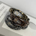 New Import Watch Men Retro Niche Teardrop Shape Leopard Personality Bangle Style Waterproof Quartz Watch Women Bestseller