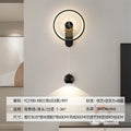 Living room light luxury creative clock wall lamp bedroom bedside background wall lamp technological style decoration charging without wiring