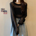 Women's Summer Trendy Hollow-Out Sun-Protection Lightweight Loose Knit Top 2026 - White