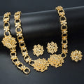Amazon Western Trendy Blooming Flower Rhinestone Accessory Exquisite Set Middle East Bride Knot Wedding Accessory