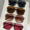4 Pieces Pair Bridge Oversized Women Premium Overseas Sun-Proof Sunglasses UV-Proof Versatile Sunglasses