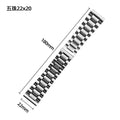 Unisex Steel Band Fits Tissot Western Day King Longines 5 Links Stainless Flat Opening Curved Precision Steel Band