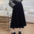 Fall-Winter Korean Retro High Waist Swing Long Skirt