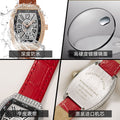 Item Time Watch Women Niche Premium Export New Frankfurt Yacht Watch Women Real Leather Quartz Ladies Watch