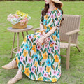 Short Sleeve Vacation Maxi Dress - Elegant Slimming Beach Holiday Dress Women