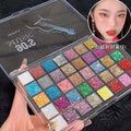 跨境外贸热销款四十色眼影盘珠光哑光闪粉舞台妆亮晶晶细闪眼影盘