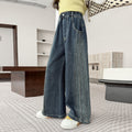 Girls' Rivet Retro Casual Straight Jeans - Spring/Fall