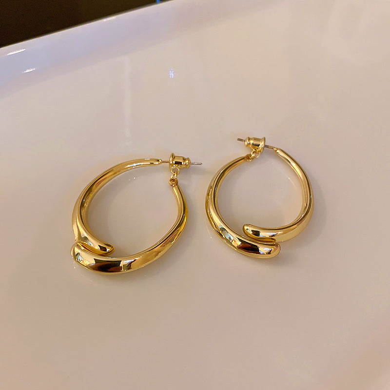 Twisted Square Metal Hoop Earrings - view 10