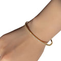 Niche Exquisite Starry Sky Bangle Half Plain Band Half Crystal Bracelet Women Light Luxury Fashionable Full Diamond Crystal Premium Hand Jewelry Women