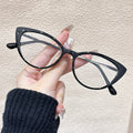 Retro Cat-Eye Plano Women Face-Slimming Bare Face Ultra-Light Glasses Fashionable Versatile With Rx Glasses Frame