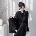 2026极简风棉绸睡衣女长袖衬衫套装高级感透气家居服可外穿睡衣