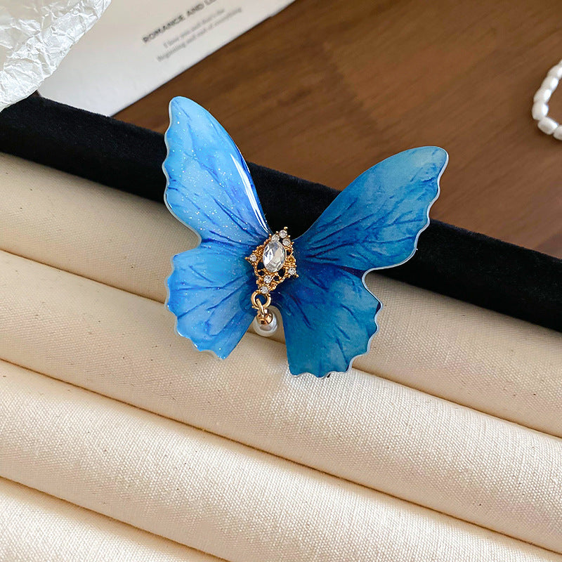 Dreamy Blue Butterfly Hair Clip - view 10