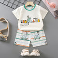 Women's Summer Cotton Short Sleeve Set 2026 | 2 Piece Outfit Set - Orange