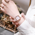 Export New Women Quartz Watch Glow Small Square Numbers Factory In Stock Women Belt Watch Women Watch