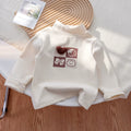 Girls' Embroidered Rabbit Fleece Knit Top - Winter