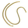 Western Men Women Gold Plated Necklace Overseas Hip-Hop Style Punk Rope Chain ins Fashionable Necklace Bracelet Set