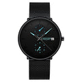 Longines New Mens Watch Men Student Waterproof Glow Date Quartz Watch Ultra Thin Korean Drop Ship