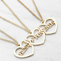 Western Accessory Letter BEST FRIENDS Best Friend Heart Spliced Heart Type Pendant 3-Piece Set Necklace