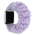 For appleiwatch Watch Band s87 Overseas Spring/Fall Winter Stretch Hair Tie Teddy Wool Combo Band