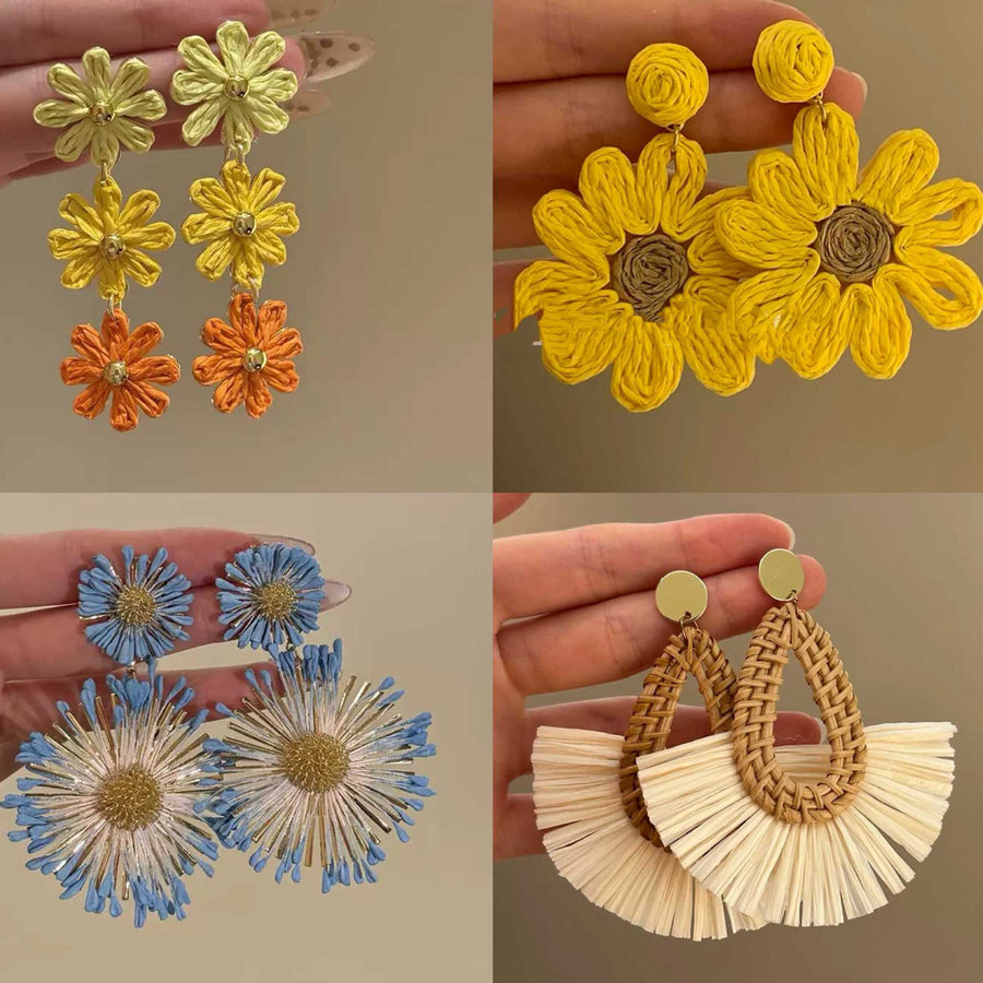Colorful Flower Stud Earrings - view 2