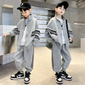 Boys' Stripe Baseball Jacket 2-Piece Set