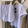 网红跨境批发女装2026夏季新款学生宽松运动短裤休闲两件套装女