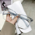 Prescription Glasses Light-Changing Anti-Blue Big Frame Plano Polygon Frame Influencer Live Finish Item Prescription Sunglasses