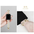 Tweed Style Rhinestone V Lettering Heart Band Fits Apple watch8-1 Third Gen Metal Apple Band