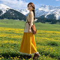 Women's Bohemian Hollow-Out Dress + Camisole Set 2026 | Elegant Summer Dress - Apricot
