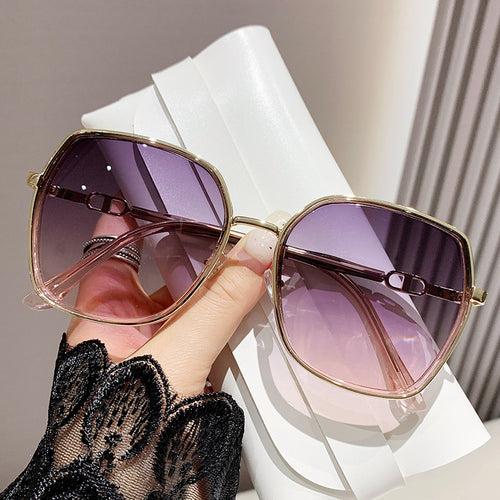 Polarized Sunglasses UV-Proof Big Frame Influencer Overseas Sunglasses Glossy Edge Premium Driving Sunshade Sunglasses