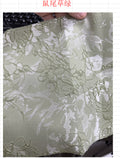Retro Embossed Floral Pattern V-Neck Sleeveless Swing Dress