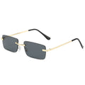 Retro Square Rimless Sunglasses Unisex Premium 2025 New Gradient Beveled Ocean Lens Sunglasses