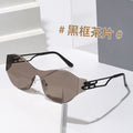 Western Sunglasses One-Piece Rimless Street Snap Cool Avant-Garde Futuristic Sunglasses Live Bestseller Sunglasses