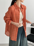 Summer Korean Retro Plaid Sun-Protection Shirt + Jacket