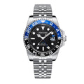 PINTIME Mens Watch GMT Dual Timezone Export Watch Men Precision Steel Formal Quartz Mens Watch Drop Ship